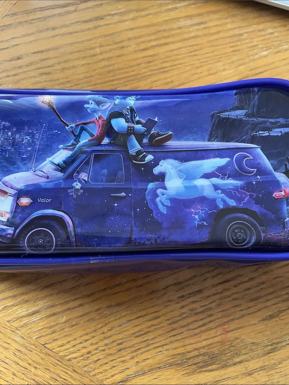Disney Pixar Onward Blue Pencil Case, 4 Pencils, Ruler, Eraser, & Sharpener NEW